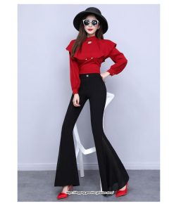 チノ・テーパード・ジョガー・スキニーパン | ロングパンツ レディース ハイウエスト フレアパンツ 着痩せ 通勤 OL オフィス 美脚ライン 秋冬 暖か オシャレ 50代 30代 無地 20代 40代 送料無料