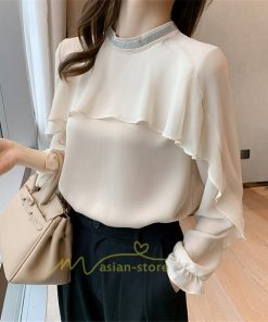 シャツ・ブラウス | ハイネック カフス オフィスカジュアル オケージョン シンプル レディース 春 韓国 ファッション 立ち襟 カジュアル エレガント 通勤OL 優雅 オシャレ 上品 細身