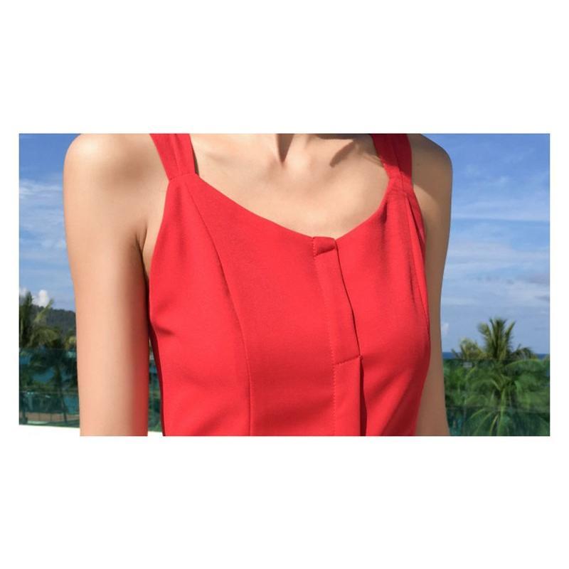 マキシ | ロングワンピース 2020春夏 キャミワンピ レディース マキシ丈ワンピ リゾートワンピース 背中見せ 海旅行 フレアワンピース セクシー XL 無地 L S M