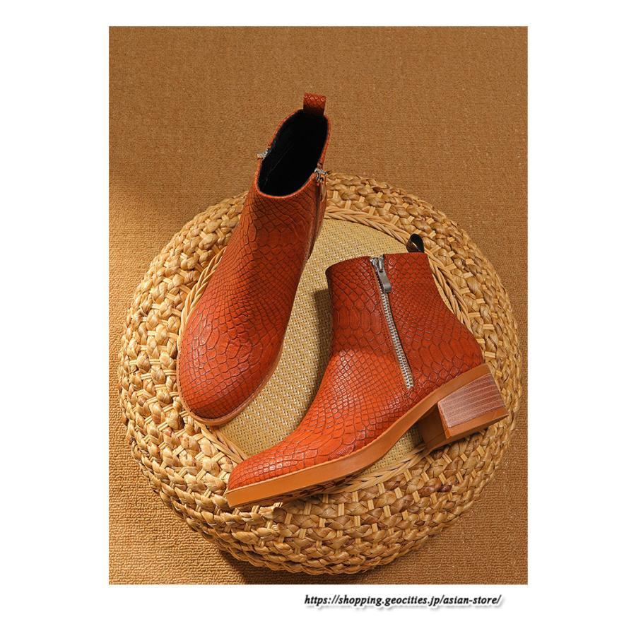 ショートブーツ | 大きいサイズ26.5cm レディース 上品 ブーツ 秋冬 春 チャンキーヒール 太ヒール 黒ブーツ シンプル ミドルヒール 大人 サイドファスナー