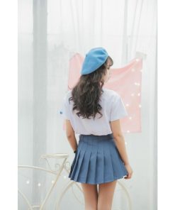 スカート | プリーツミニサマー夏服 リボン付き 可愛い 裏地付き 安全性 女の子