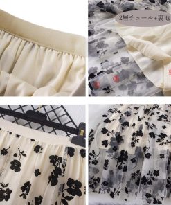 フレアスカート | チュールスカート 春秋夏冬 2層チュール