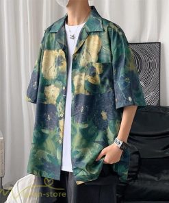 シャツ | ライトアウター メンズ メンズサマープリント カッコウイイ 夏服 新作 カジュアル レトロ風 上品 ワイドゆったり 大きいサイズ