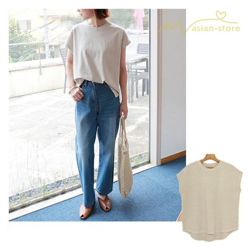 tシャツ・カットソー | Tシャツ Tシャツ レディース トップス ピグメント加工 フレンチスリーブ Tシャツ カットソー スリット 半袖 カジュアル 女性着 無地 普段 トップス シンプル