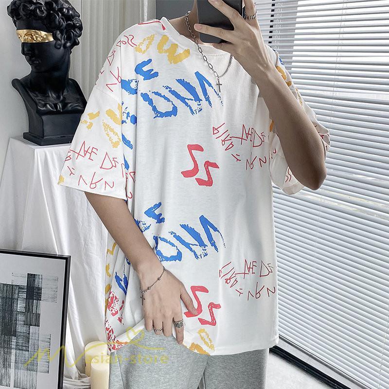 Tシャツ | メンズ 半袖夏 サマー トップス カットソー クルーネック カッコウイイ ゆったり おしゃれ 20代 トップス 大きいサイズ メンズスタイル 30代