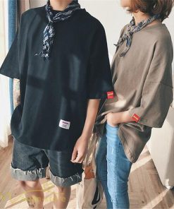 tシャツ・カットソー | Tシャツ カットソー 男女兼用 シンプル ゆったり 夏新作 サマー トップス レディース メンズ クルーネック おしゃれ 4色 黒 ピンク 白 カーキ 大きいサイズ