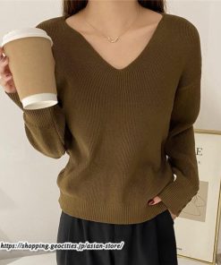 ニット・セーター | カットソー ニット レディース リブニット 長袖 秋冬 春 トップス スリム ストレッチ インナー 無地 長袖カットソー 長袖ニット 通学通勤 プルオーバー 着痩せ