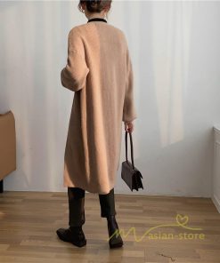 カーディガン | ロングニット2022秋冬 レディース アウター パフスリーブ 羽織り 長袖 ニット 20代40代 ニットカーデ 通学通勤 大人 セーター