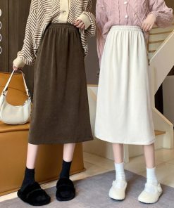 ロングスカート | コーデュロイスカート バックスリット秋冬