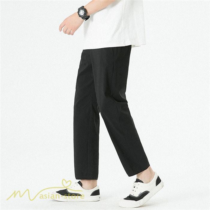 チノパン | テーパードパンツ メンズ パンツ 無地 ロング 薄手 サマーパンツ 着痩せ 上品 大きいサイズ ウエストゴム メンズパンツ 春 夏 秋 メンズスタイル お出かけ