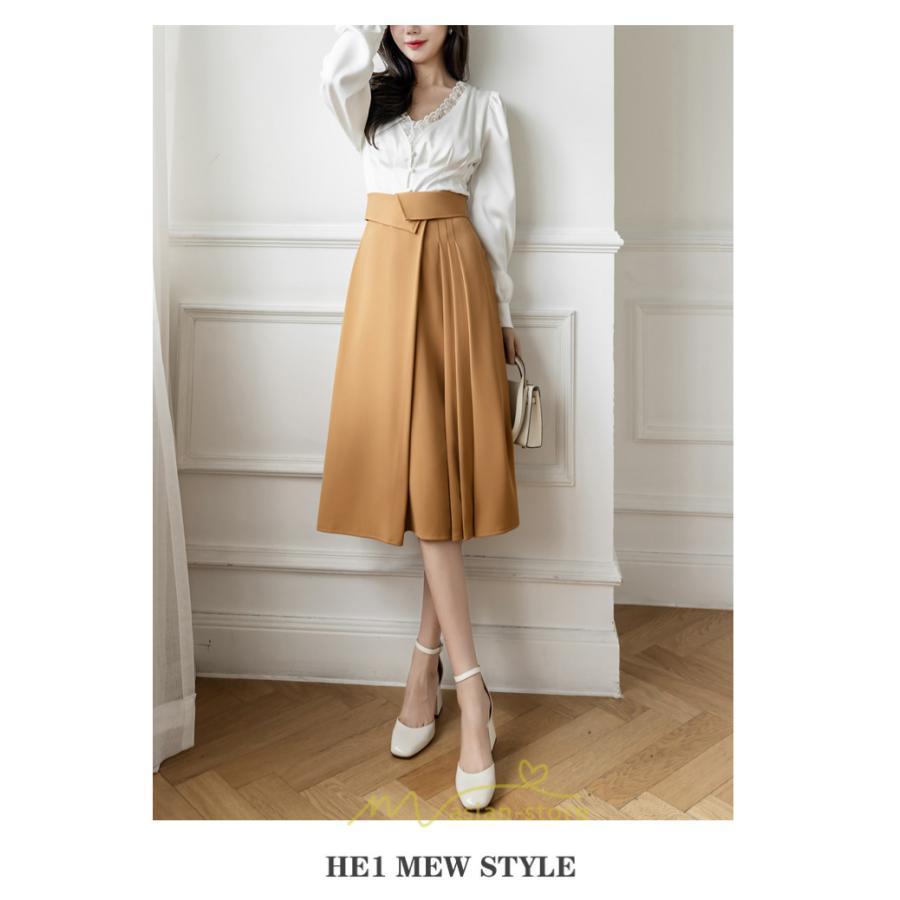 スカート | レディース ロング フレア 黒 Aライン 秋冬 ミモレ ハイウエスト 体型カバー キレイめ オシャレ フェミニン 着痩せ 通勤 お出かけ 可愛い 通学