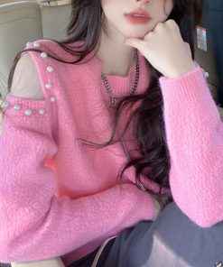 ニット・セーター | ニットトップス 肩出し ニットソー 長袖