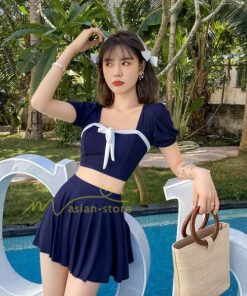水着 | レディース ワンピース型 体型カバー 温泉2点セット 水着セット セクシー お洒落 可愛い 20代30代40代 無地 セパレート 韓国ファッション 着痩せ