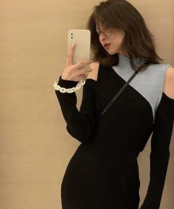 ワンピース | ニット肩出し 長袖レディース