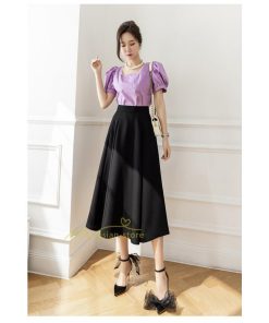 スカート | ハイウエスト ロングレトロ Aライン女性 マキシ丈ボトムス 春秋 夏 お洒落 カジュアル 2022 エレガント 20代30代40代 通勤