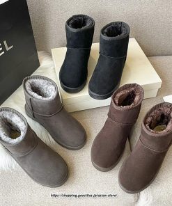 ブーツ | ムートンレディース ショートボア 防寒 暖かい 防風 裏起毛 軽量 冬 雪 カジュアル スノー痛くない 歩きやすい ファー