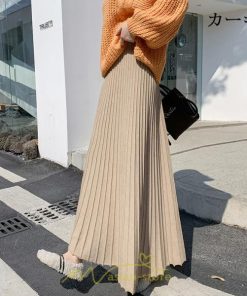 スカート | プリーツ ロング丈 ボトムス レディース ニットニット あったか 20代 30代 40代 秋 冬 韓国風 デート こなれ感 新作 秋冬物 お呼ばれ