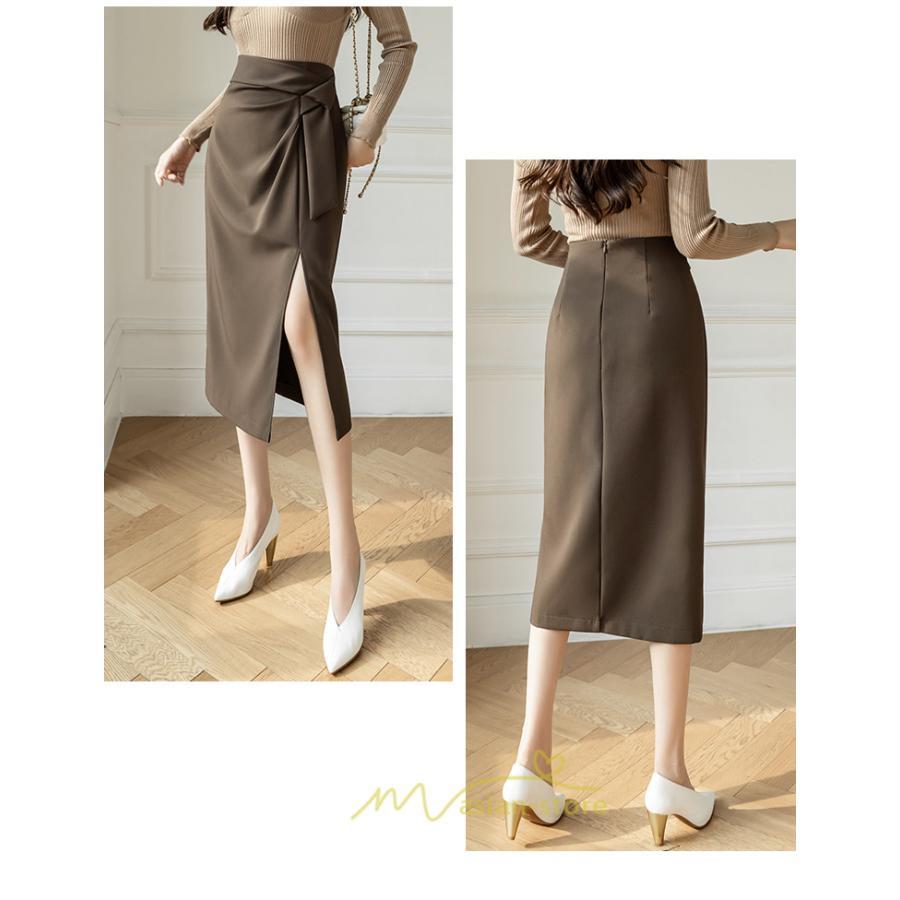 スカート | レディース ロング ミモレ丈 大人 スリット 秋冬 ロング丈 Aライン ハイウエスト 秋冬 無地 着痩せ お出かけ 2022 暖か 通勤 お呼ばれ フェミニン
