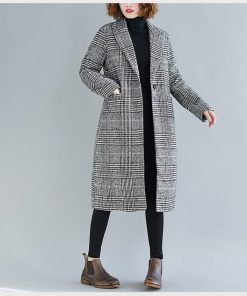 チェスターコート | タイムセール即日発送グレンチェックロングレディースアウターコート ロングコート チェック 千鳥柄 フォマール 厚手 2020 中綿 S~XXL