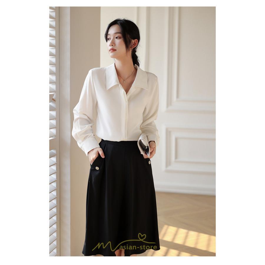 シャツ・ブラウス | ブラウス レディース シャツ きれいめ 40代 春夏 秋 長袖 着痩せ オシャレ 韓国風 大人 30代 50代 40代 就活 OL 母 オフィス ママ ビジネス 通勤