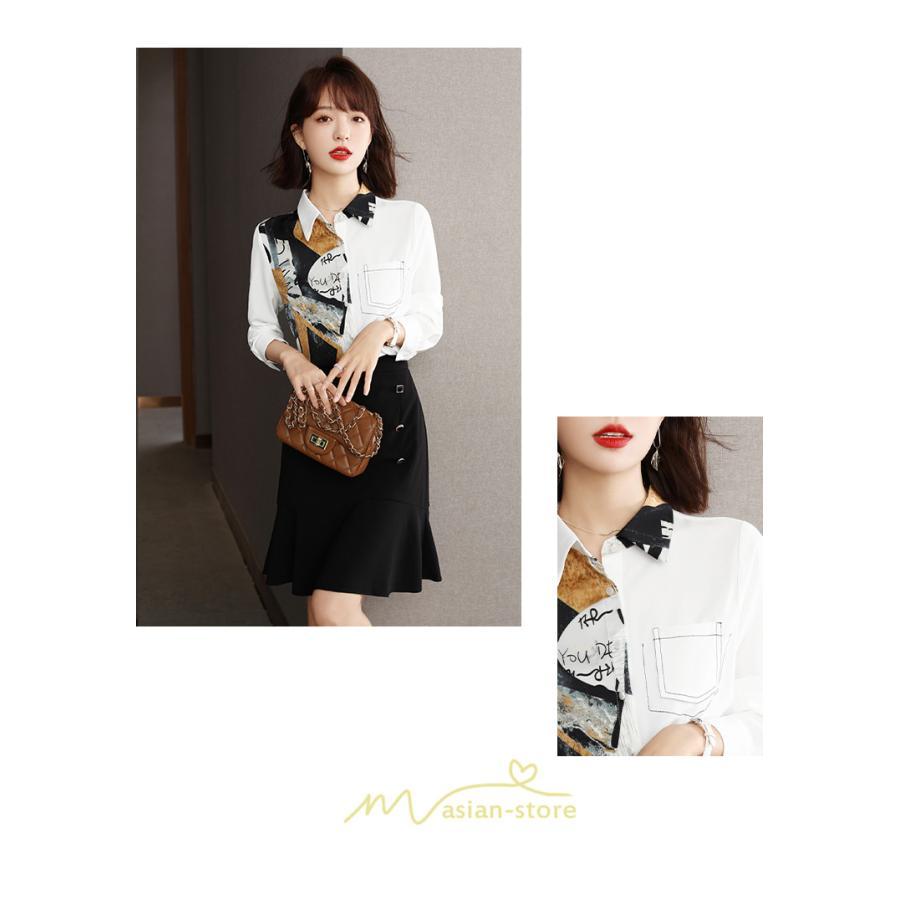 シャツ・ブラウス | シャツ ブラウス 秋冬 レディース シフォン きれいめ フォーマル 通勤 OL 春 長袖 オフィス ビジネス 綺麗 可愛い おしゃれ キレイめ カジュアル 高級感