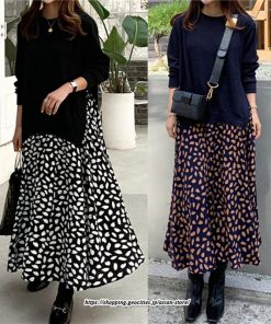 マキシ | ワンピース レディース 40代 大きいサイズ 春秋 きれいめ ロングワンピース長袖 着痩せ 大人 2色 Aライン おしゃれ 春新作 30代 花柄ワンピース 50代 通勤 OL