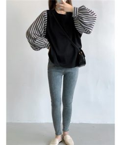 ｔシャツ・カットソー | Tシャツ 長袖 レディース カジュアル レイヤード カットソー シャツ 異素材 切り替え トップス Tシャツ ブラウス 30代 秋物 重ね着 20代 50代 ゆったり