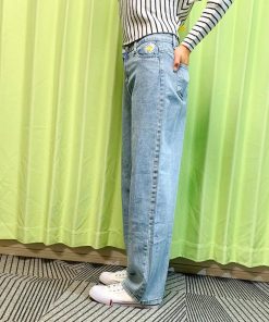 デニム | ヴィンテージライクデニム パンツ ボトムス ハイウエスト シンプル カジュアル レディース