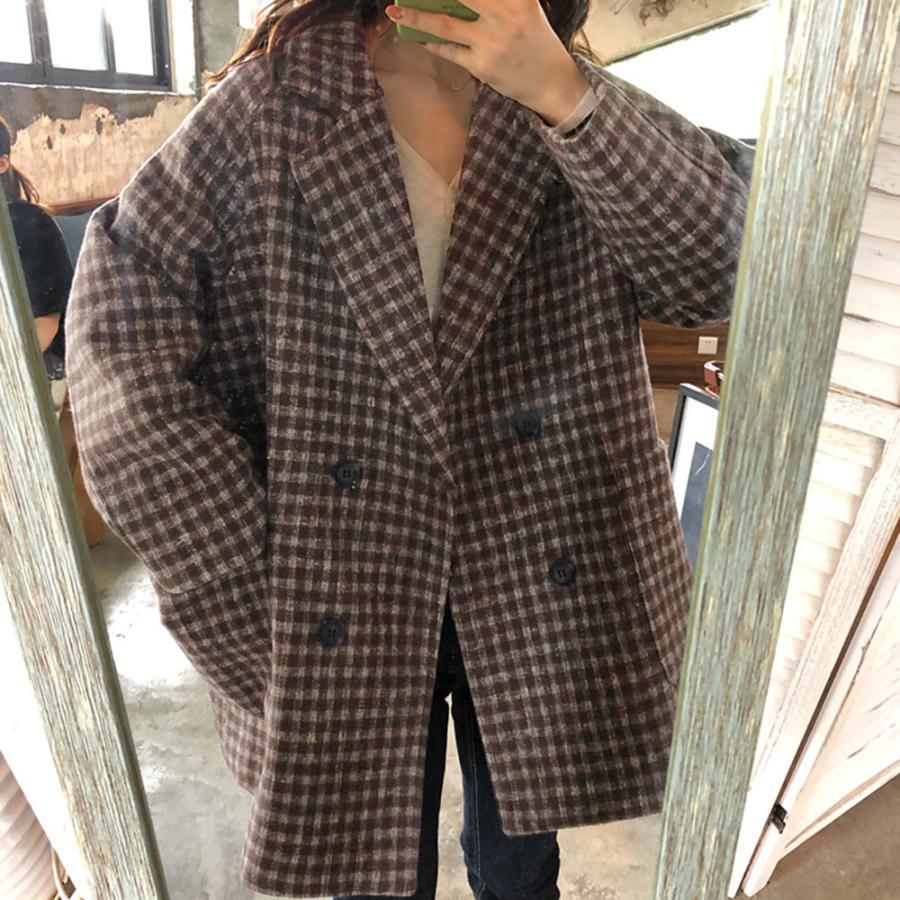 ジャケット・ブルゾン | テーラードジャケット チェック柄 コート