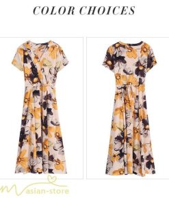 ミディアム | Aラインワンピース レディース 着痩せ 花柄 30代 40代 サマーワンピース ひざ下丈 ワンピース フレア きれいめ 大きいサイズ 上品 ポケット付き プリント 夏