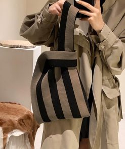 トートバッグ | ニットバッグ バイカラー