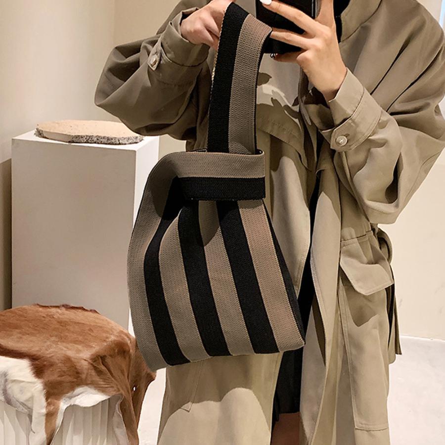 トートバッグ | ニットバッグ バイカラー