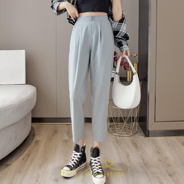 チノ・テーパード・ジョガー・スキニーパン | テーパードパンツ レディース ボトムス パンツ 麻綿風 チノパン 涼しい 接触冷感 ウエストゴム 夏パンツ 九分丈 春夏秋 可愛い 20代30代 無地 スリム 40代 大人