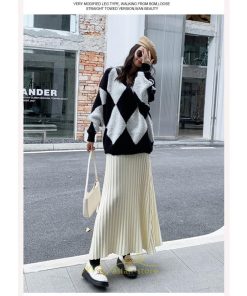 スカート | レディース プリーツ秋 冬 ロング マキシ 落ち感 ウエストゴム ハイウエスト ニット 秋冬コーデ あったか きれいめ おしゃれ カジュアル