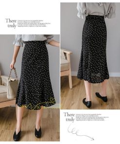 スカート | マーメイドマーメイド レディース ボトムス ロング丈 美シルエット ドット柄 シフォン20代30代40代 通勤通学 春夏 カジュアル 2022