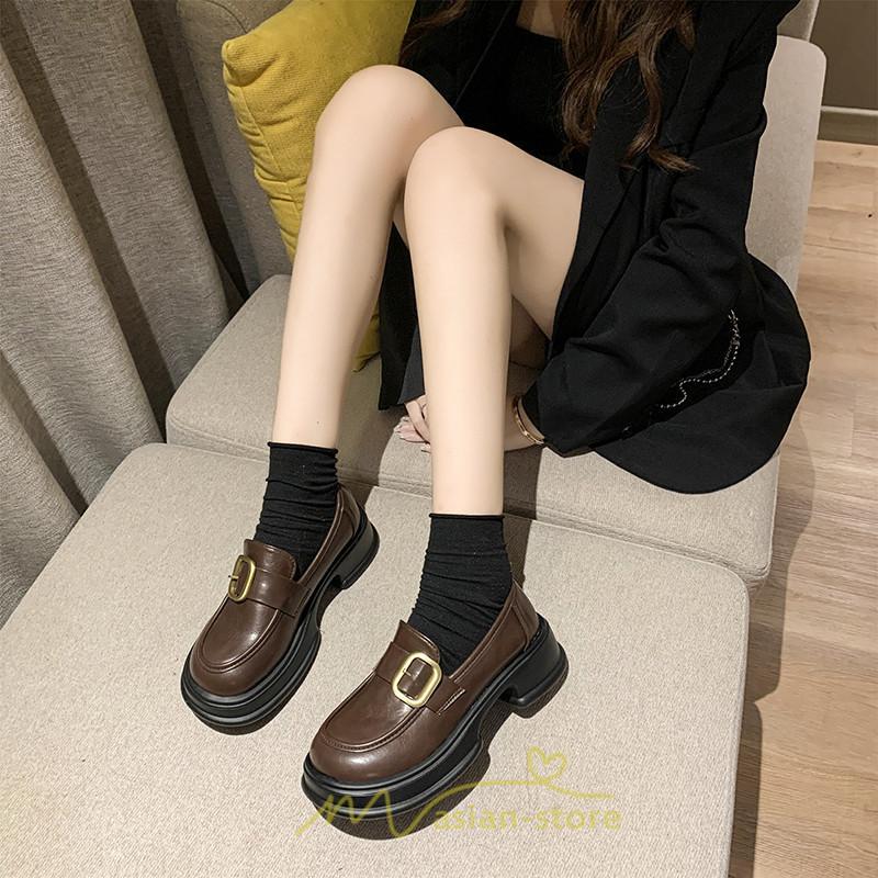 ローファー | レディース 靴 シューズ レザー調 合皮 厚底 履きやすい 韓国風 人気 クラシック 可愛い パンプス 通勤 春 夏 通学 冬 学生靴 秋