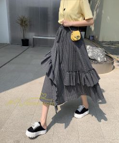 スカート | プリーツロング 春 夏 秋 マキシ 大きいサイズ フレアマキシプリーツ チェック柄 通勤通学 20代30代40代 不規則 フレア