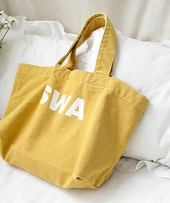 トートバッグ | ロゴ キャンバス 韓国風