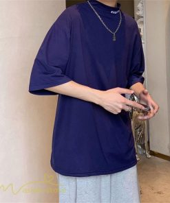 Tシャツ | Tシャツ メンズ 5分袖 カジュアル おしゃれ シンプル モックネック ゆったり 夏新作 英字 メンズスタイル 5分袖日常感 サマー カッコウイイ