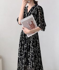 ワンピース | 花柄 フレアワンピース春夏カシュクール風