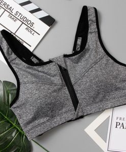 キャミソール | フロントファスナー スポーツブラ 黒