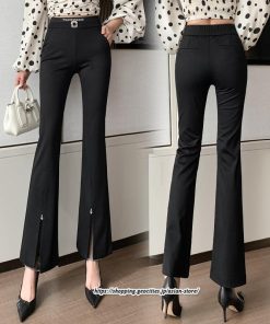 チノ・テーパード・ジョガー・スキニーパン | パンツ 秋 冬 レディース フレアパンツ ボトムス スリット スキニーパンツ 秋 冬 黒 無地 50代 40代 30代 大きいサイズ おしゃれ キレイめ 20代 送料無料 暖か
