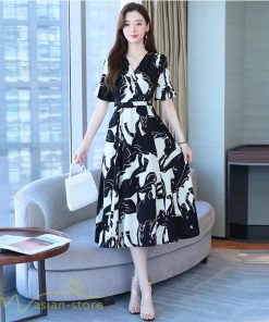 ミディアム | Aラインワンピース 着痩せ レディース カジュアル 半袖 きれいめ サマーワンピース 上品 大きいサイズ ワンピース 20代 ひざ丈 40代 日常感 お出かけ 30代