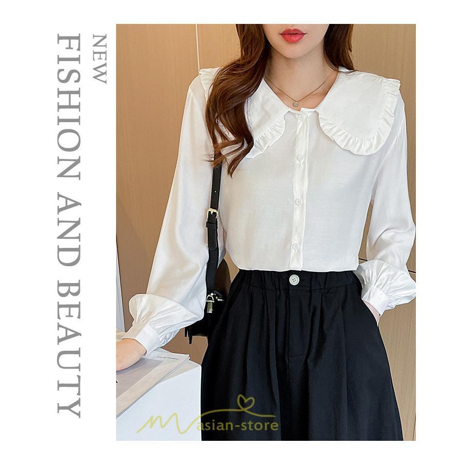 シャツ・ブラウス | ブラウス レディース 長袖 50代 白 シャツ ゆったり トップス きれいめ フォーマル ベージュ 通勤 通学 オフィス 40代 OL 上品 30代 フェミニン 20代