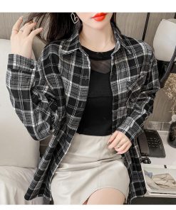 シャツ・ブラウス | レディースシャツ 秋冬 長袖 ブラウス 裏起毛 厚手 チェックシャツ チュニック丈 ミドル丈 防寒 暖かい 羽織り アウター シャツジャケット 厚手シャツ トップス