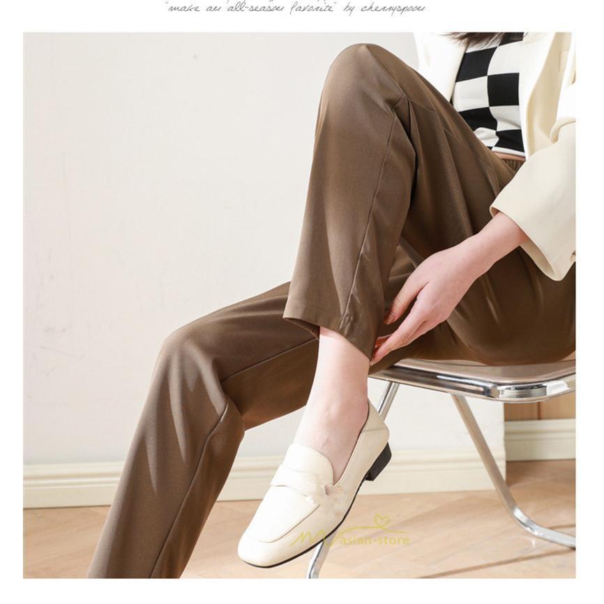 スラックス | スラックスパンツ レディース 九分丈 通勤 ストレートズボン ボトムス ビジネス おしゃれ オフィス フォーマル 美脚 ハイウエスト OL 着痩せ 就職