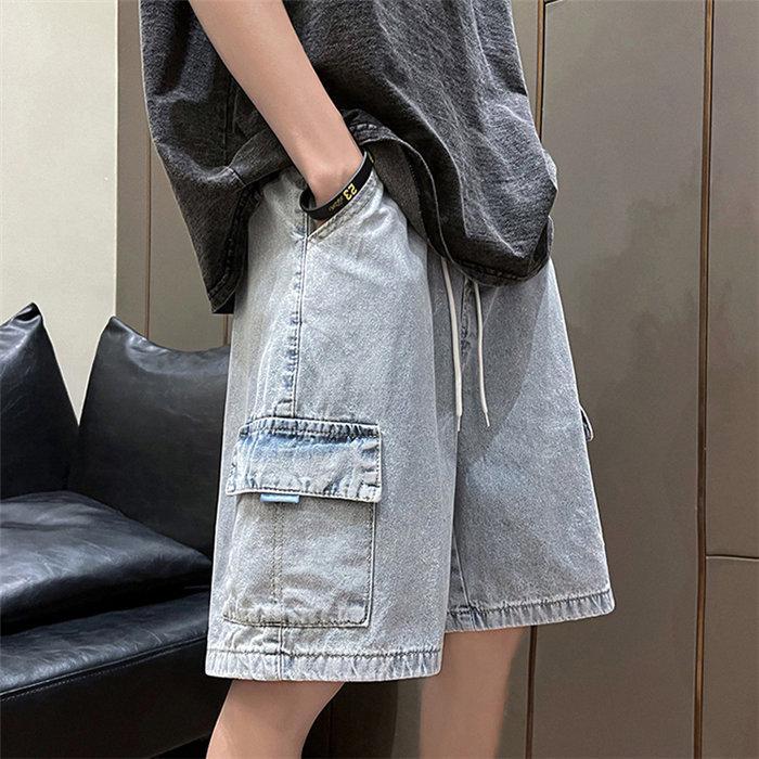 ハーフパンツ ショート | 夏パンツ デニム メンズ サマーパンツ パンツ ワイドパンツ シンプル ウエストゴム 20代 30代 お出かけ ハーフパンツ ジーパン 夏新作 ショートパンツ ジーンズ