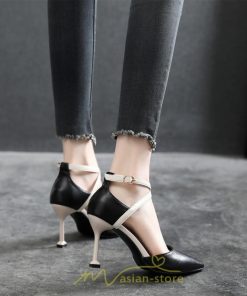 パンプス | ハイヒール ポインテッドトゥ ヒール5cm7cm8.5cm パーティー フォーマル ストラップ ピンヒール 結婚式 パーティ ベージュ 黒 ブラック 緑 グリーン