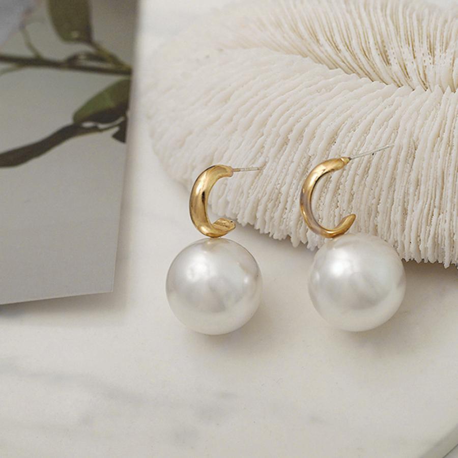 その他アクセサリー | 大粒パールピアス レディース 上品耳飾り