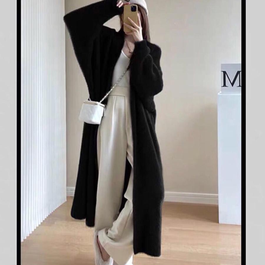 カーディガン | シャギーロングニット韓国風